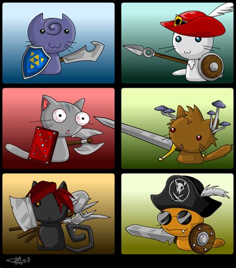 Sword Cats By Kupogames On Deviantart