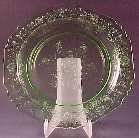 Vintage Hazel Atlas Florentine Poppy Green Depression Glass Dinner