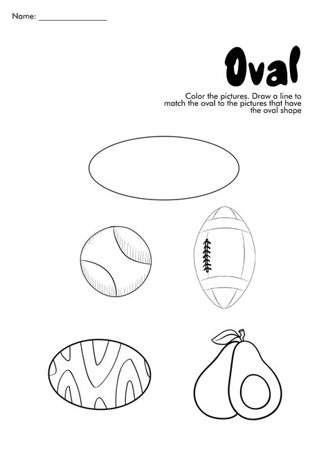 10 Oval Worksheets For Preschoolers Free Pdf At