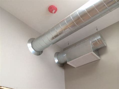 Installation Through Spiral Collar Storm Clean Hvac Duct With