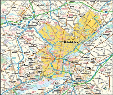 Philadelphia Map Guide To Philadelphia Pennsylvania