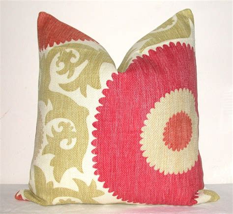 Set Of Two Beautiful Decorative Pillows Designer Fabric Etsy