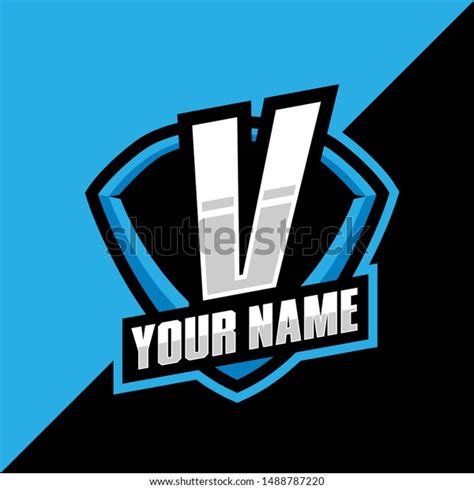 Letter V Gaming Logo Design Template Vector De Stock Libre De