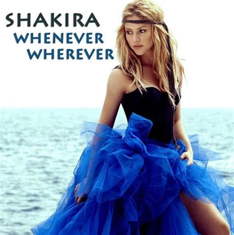 Shakira Whenever Wherever 2001 Album Cover Art By Hkarttrading