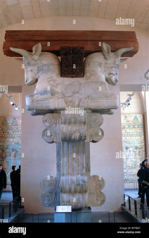 Babylonian Column Sumerian And Babylonian Art Louvre Museum Stock