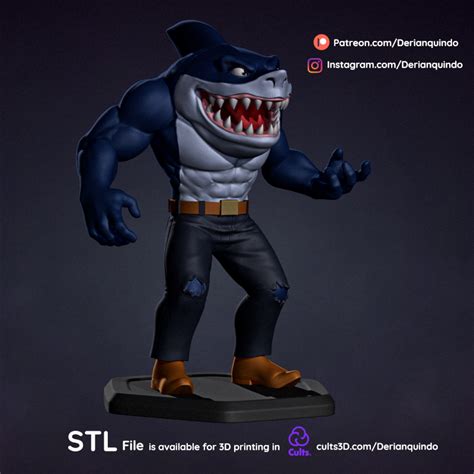 archivo 3d street sharks fan art ripster full body・objeto imprimible en 3d para descargar・cults