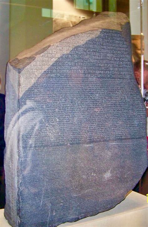 the rosetta stone which made it possible to decipher hieroglyphics british museum london