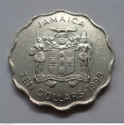 Selling 1.00 usd you get 153.06 jmd. 10 Dollars 1999, Commonwealth (1981-2000) - Jamaica - Coin ...
