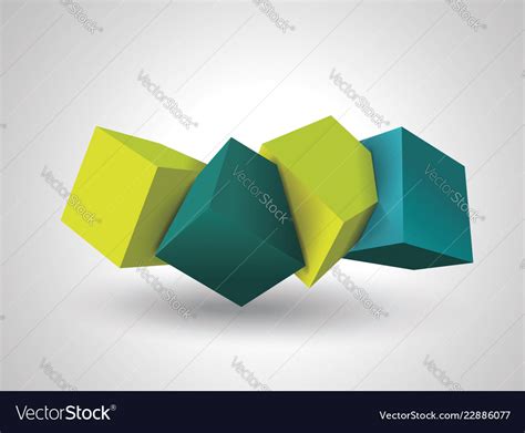 Abstract Composition Of 3d Cubes Royalty Free Vector Image