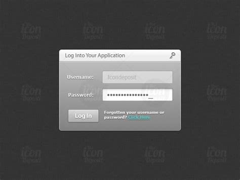 Log In Form Psd Vector Uidownload