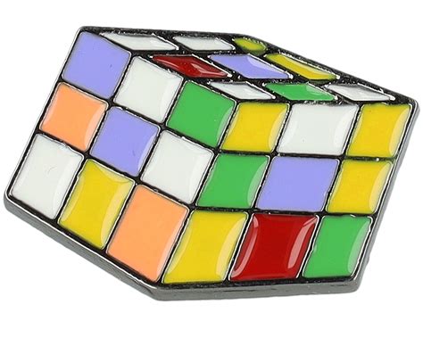Rubiks Cube Metal Enamel Pin Cap Pins Accessory