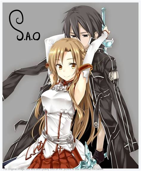 Kirito And Asuna From Sword Art Online Sword Art Online Kirito And Asuna By Moojakok D Ictdq