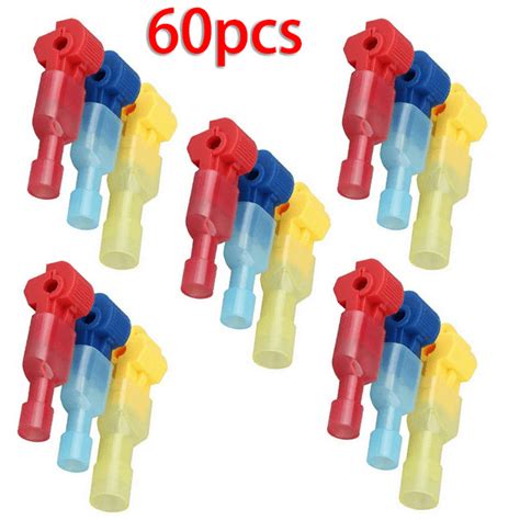 60pcs Quick Splice Wire Terminal Connectors Combo Kit Insulated 22 10
