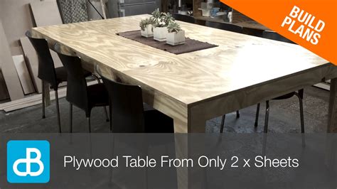 Join (2) sheets of 3/4 plywood together using construction adhesive and 1 1/4 wood screws 12 on center. How to Build a Table from Only 2 Sheets of Plywood - by ...