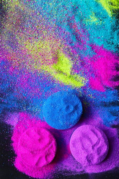 Bright Colours For Indian Holi Festival Colorful Gulal Powder Colors