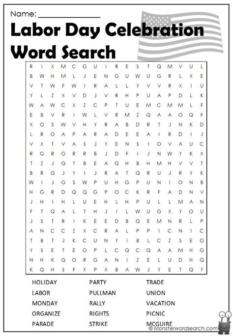 Nice Labor Day Word Search Labour Day Word Puzzles For Kids Labor