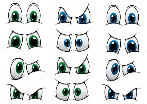 Conjunto De Ojos De Dibujos Animados Que Muestran Varias Expresiones 2023