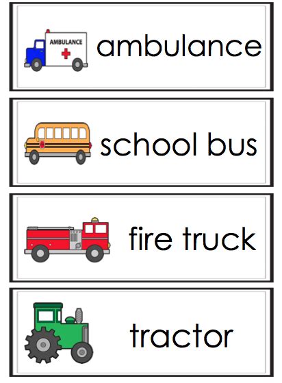 Transportation Words Transportation Preschool Transportation