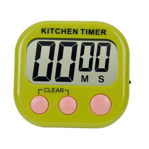 Digital Kitchen Timer Big Digits Loud Alarm Magnetic Backing For