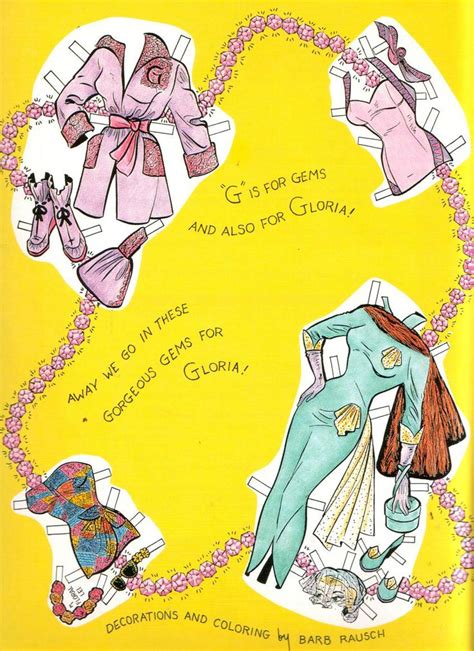 ॣ ͈ᴗ ͈ ॣ ♡ gloria paper clothes 1 vintage paper dolls paper dolls comic paper