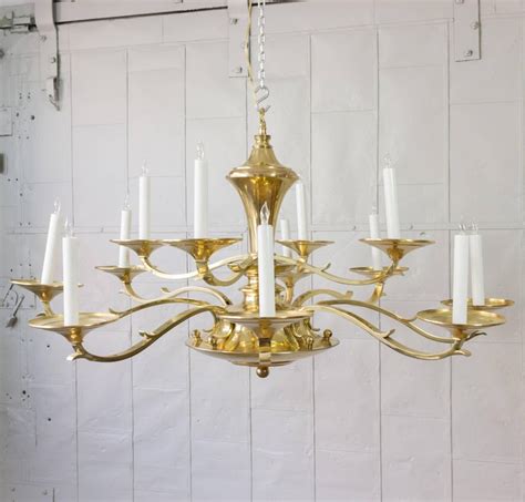 Very Large Brass Chandelier At 1stdibs