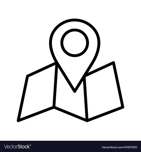 Map Icon With Pin Pointer Location Pictogram Vector Image