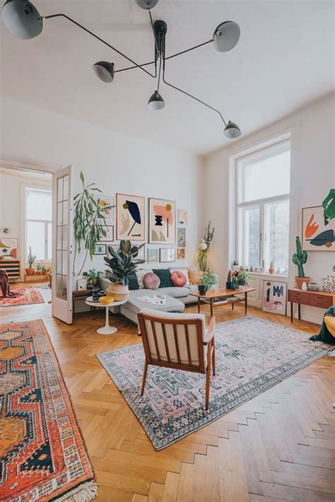 Mid Century Boho Living Room Designs Homemydesign