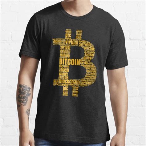 Bitcoin Logo Typography Art T Shirt For Sale By Goodspy Redbubble