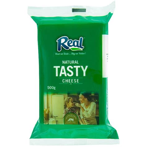 The Real Natural Tasty Cheddar Cheese Block 500g Woolworths