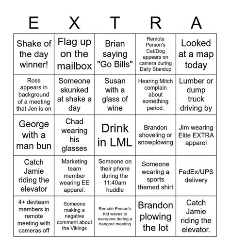 Extra Bingo Card