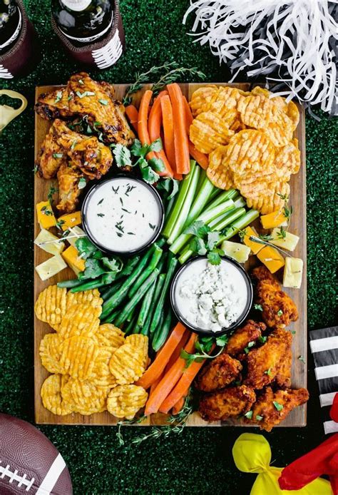 There's no day like game day to go big. Football Party Snack Board | Healthy superbowl snacks ...