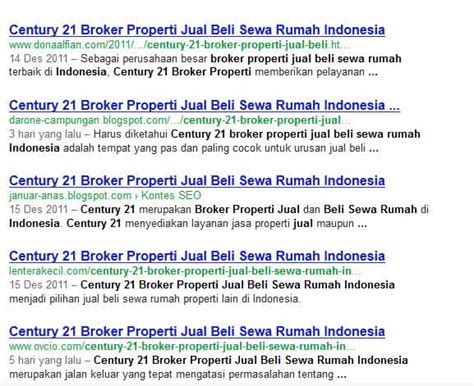 Kontes Century 21 Broker Properti Jual Beli Sewa Rumah Indonesia