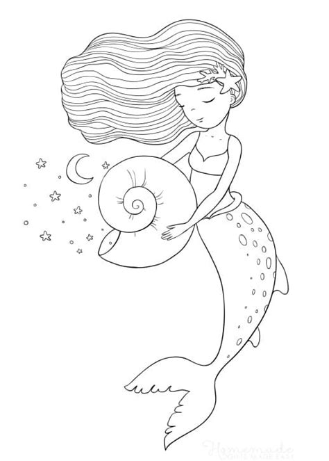 Mermaid Coloring Pages Free Mermaid Printable Coloring Pages For Kids