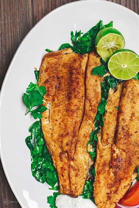 Mediterranean Pan Seared Trout Recipe With Tzatziki Sauce