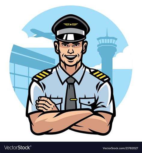 Pilot Smiling And Crossing The Arms Royalty Free Vector Batman Comic