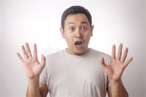 209 Young Man Astonished Expression Hands Up Stock Photos Free