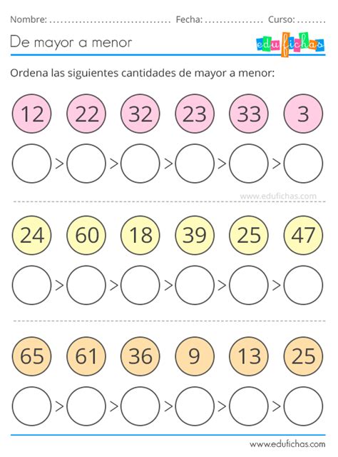 Mayor Que Menor Que Fichas Para Niños Con Signos Menor