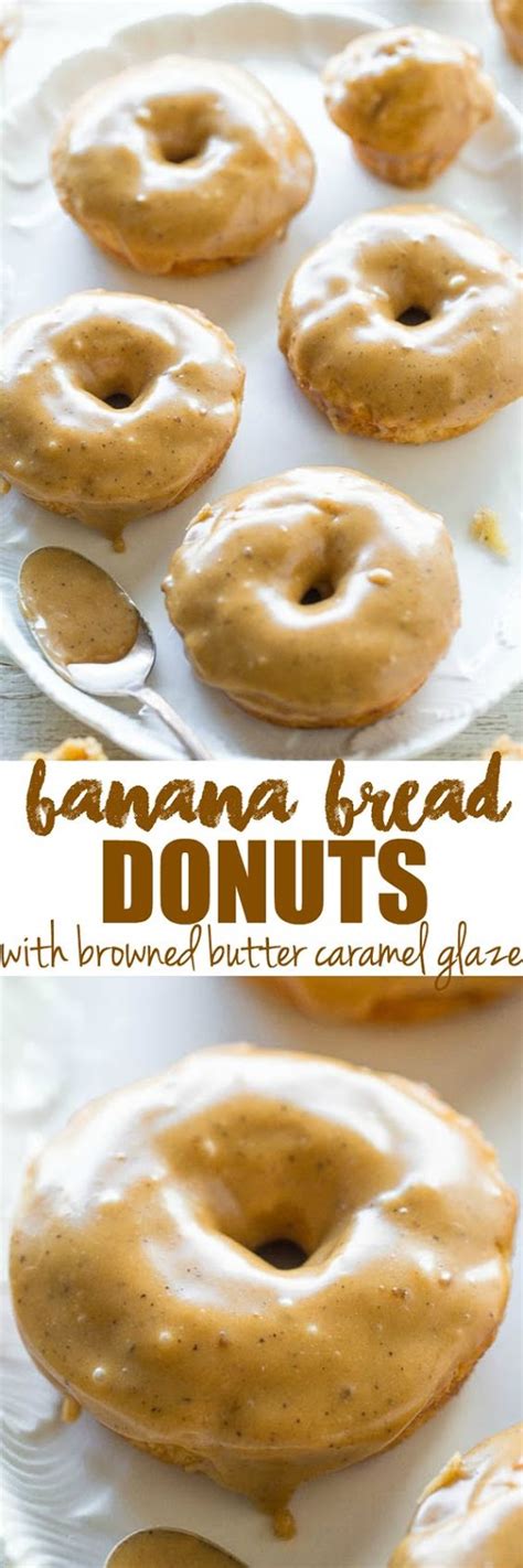 Banana Bread Donuts With Browned Butter Caramel Glaze Jokis Kitchen