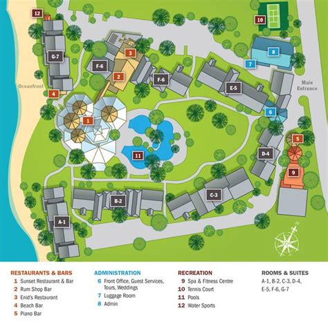 The Beach Club And Vacation Barbados All Inclusive Resort Map Resort Plan Beach Resort Design
