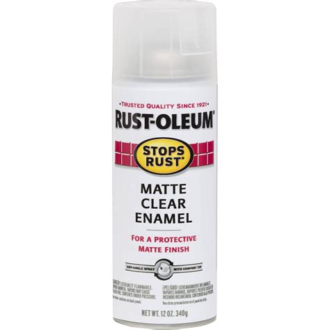 Rust Oleum Matte Clear Enamel Spray Clear
