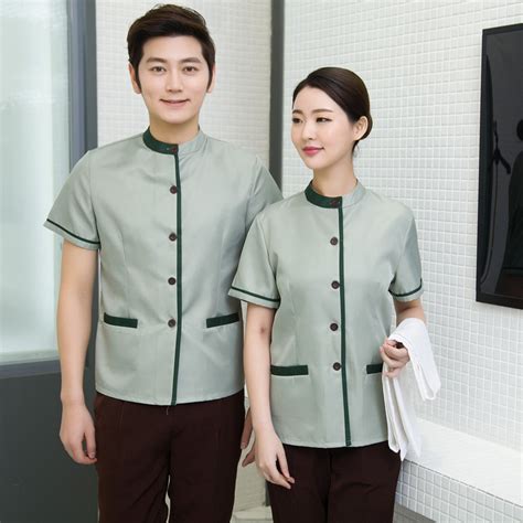 China Custom Staff Uniform Design Hotel Housekeeping Cleaning Uniform