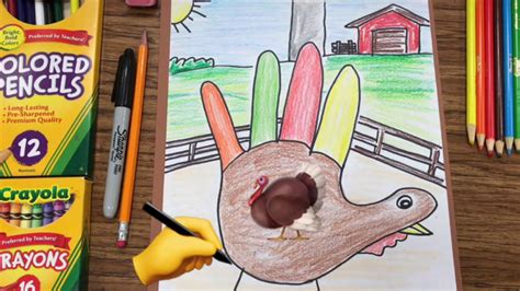 How To Draw A Turkey Hand Great Thanksgiving Kids Project For Any Age