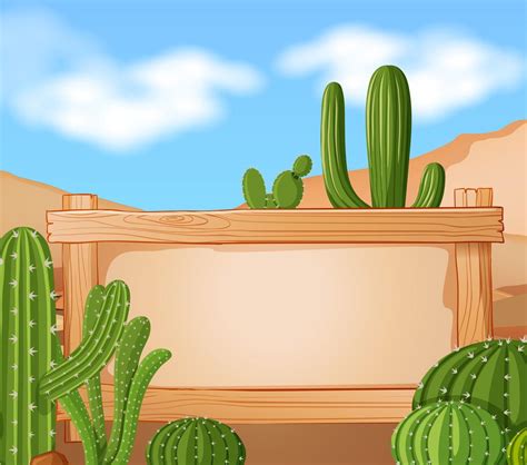 Border Template With Cactus In Background Vector Art At Vecteezy