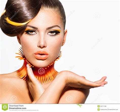 Ffashion Model Girl Portrait Stock Photo Image Of Color