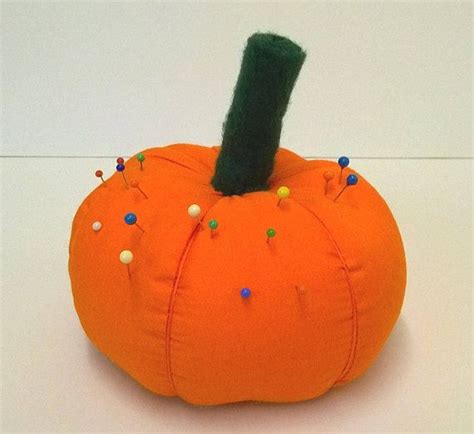 Halloween Pumpkin Pin Cushion Round Pin Cushion Halloween Fabric