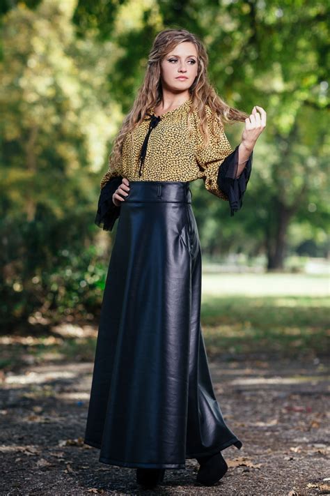 Lederlady ️ Long Leather Skirt Leather Dresses Leather Skirt