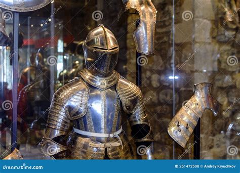 Ceremonial Armor Of A Medieval Knight Tower London England Editorial