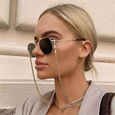 gold sunglasses chain lanyard chain for glasses mask chain etsy