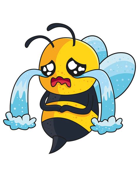 Download Bee Sad Honeybee Royalty Free Stock Illustration Image