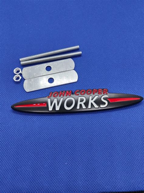 Mini Jcw John Cooper Works Emblem Badge Logo Black Grille Etsy